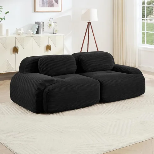 Miniatura 6 de Sofá comprimido moderno de espuma viscoelástica de 82 pulgadas, sofás seccionales grandes de 2 plazas para sala de estar, sofá modular Cloud que
