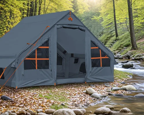 Miniatura 5 de Inflatable Camping Tent,2/4/6/8 Person Glamping Inflatable Tents with Awning, Quick Setup Blow Up Tents with Pump, Waterproof Oxford Inflatable 4