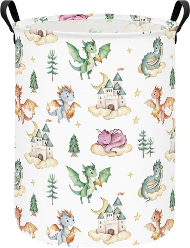 Miniatura 24 de Cesta de lavandería grande de tela de lona ligera, cesta de almacenamiento para juguetes, ropa sucia plegable, impermeable, para dormitorios