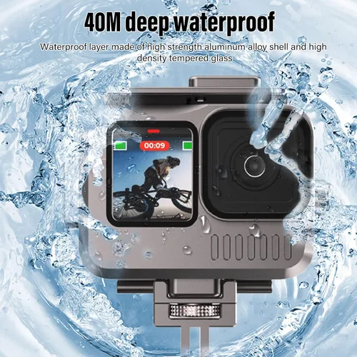 Miniatura 4 de Carcasa de buceo subacuática, IPX8 carcasa impermeable para fotografía de cámara, 40M de profundidad compatible con 11 10 9