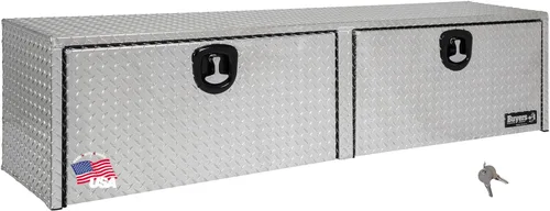 Miniatura 14 de Buyers Products 1701551 - Caja de herramientas para camión de aluminio plateado con tapa superior de rodamiento de diamante, 72 x 13 x 16 pulgadas