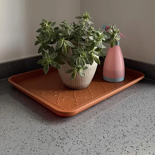 Miniatura 5 de PetLike Bandejas para botas para entrada en interiores, bandejas de comida para mascotas, 16.7 x 12.8 pulgadas, paquete de 2 unidades, bandeja