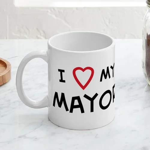 Miniatura 4 de CafePress I Love Mayor Mug Taza de café de cerámica de 11 oz (11.0 fl oz)