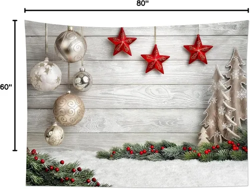 Miniatura 8 de HVEST Tapiz de bosque de invierno para colgar en la pared, montaña, nieve y pino, exterior, ventana de Navidad, arte de pared, tapiz de invierno