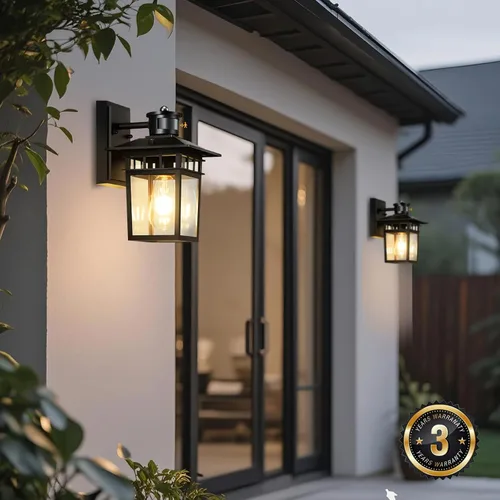 Miniatura 2 de Luces exteriores con sensor de movimiento para montaje en pared, lámpara exterior de anochecer a amanecer, aluminio impermeable antioxidante, luz