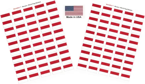 Miniatura 67 de 100 calcomanías de la bandera de Alaska; 1.5" x 1" hechas en Estados Unidos, calcomanías autoadhesivas de la bandera del estado para álbumes