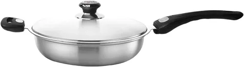 Miniatura 2 de Exquisita sartén antiadherente SUS 316 de siete capas de acero inoxidable, sartén antiadherente de siete capas de acero inoxidable