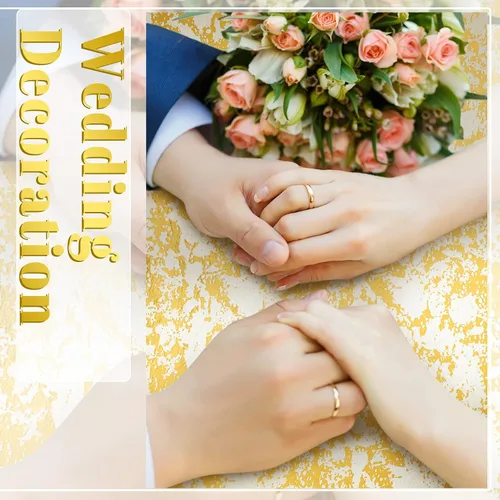 Miniatura 6 de Chengu Camino de mesa metálico de malla de 11 x 590 pulgadas, centros de mesa de escritorio para fiestas, fiestas nupciales, decoraciones de boda