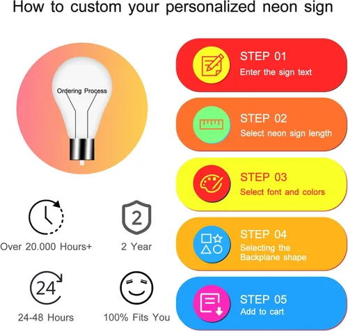 Miniatura 5 de Letrero de neón LED personalizado, regulable, luz de neón personalizada para decoración de pared de dormitorio, boda, fiesta de cumpleaños, bar