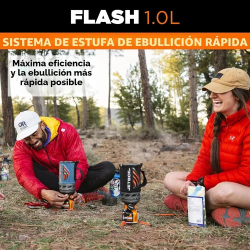 Miniatura 2 de Jetboil Estufa portátil de ebullición rápida para acampar y mochilero con encendido automático de 1 paso, quemador de propano/isobutano con taza