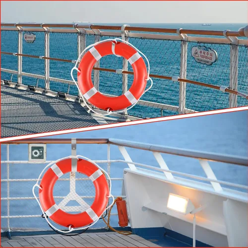 Miniatura 6 de Life Ring for Boating Safety - 23" and 28" Boat Safety Throw Rings with Reflective Strip and Grab Lines