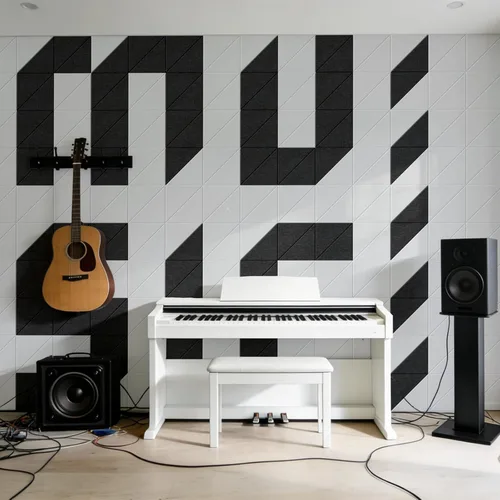 Miniatura 3 de Vieshful Paneles acústicos, paneles de pared absorbentes de sonido para despegar y pegar, paquete de 10 paneles de fieltro de alta densidad de 12 x