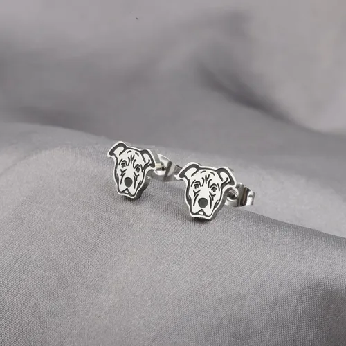 Miniatura 5 de Lywjyb Birdgot Aretes de perro American Pitbull Pitbull Pitbull, regalo para mujeres y novias