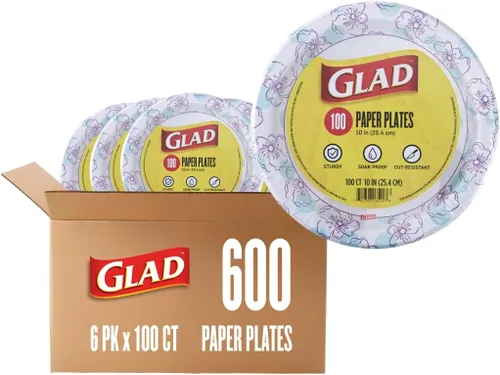 Miniatura 9 de Glad - Platos de papel desechables cuadrados para todas las ocasiones