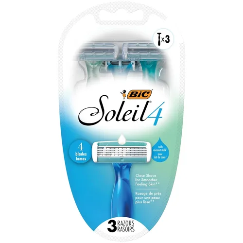 Miniatura 7 de BIC Soleil 4 - Maquinillas de afeitar desechables de 4 cuchillas para mujer, cuchillas flexibles para un afeitado más cercano, paquete de 3