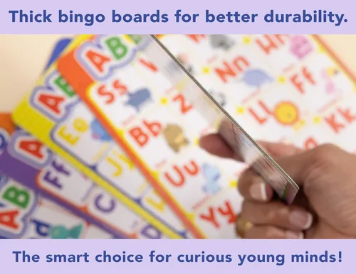 Miniatura 5 de Party Hearty Juego de mesa de bingo del alfabeto y número, ABC y 123 para niños de jardín de infantes y preescolares que aprenden a leer, 2 Edición