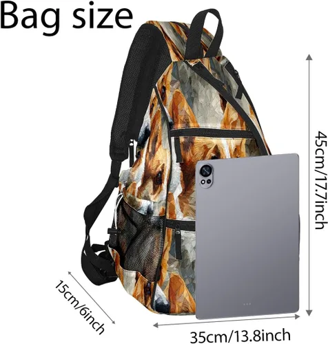 Miniatura 3 de Pickleball Backpack Corgi Brown for Women Men - Multi-Pocket Sports Bag with Shoe Compartment Versatile Tennis Bag & Gifts for Pickleball Lovers