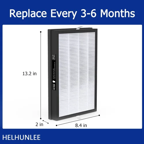 Miniatura 5 de Juego de 2 filtros HEPA A2 H13 de repuesto, apto para purificadores de aire Filtrete 3M-A2 modelos FAP-C02-A2, FAP-C03-A2, FAP-T03-A2, FAP-SC02L