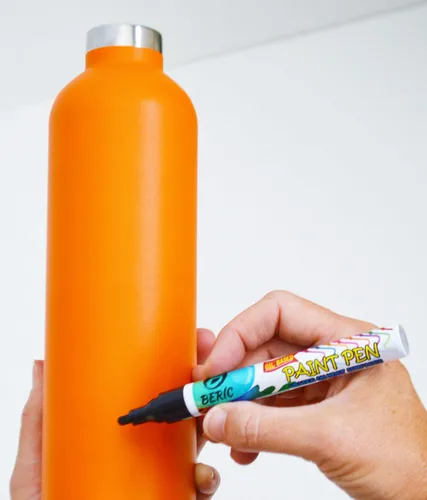 Miniatura 6 de Beric - Paquete de 12 bolígrafos de pintura prémium a base de aceite, punta media, escribe en casi cualquier cosa, colores vibrantes resistentes al