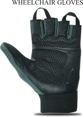 Miniatura 3 de BTR Guantes para Silla de Ruedas para Hombres y Mujeres Guantes para Movilidad y Discapacidad con Diseño Transpirable, Ligero, Agarre Negro