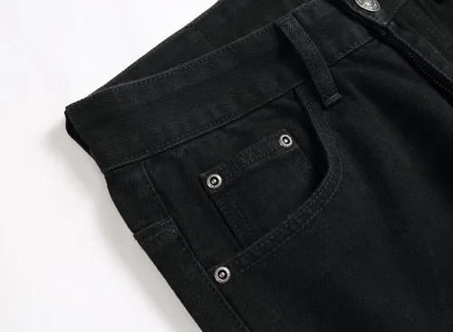 Miniatura 6 de OIIIO Pantalón vaquero de pierna recta rasgados para hombre
