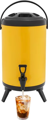 Miniatura 12 de Dispensador de bebidas con aislamiento de acero inoxidable, dispensador de bebidas calientes con grifo, dispensador térmico de bebidas frías