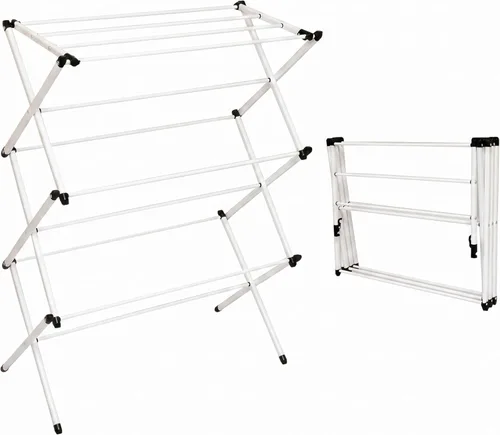 Honey-Can-Do Large Folding Metal Clothes Drying Rack - 31" Wide Oversized Laundry Stand - 26 Ft Drying Capacity - Heavy Duty Portable Airer for