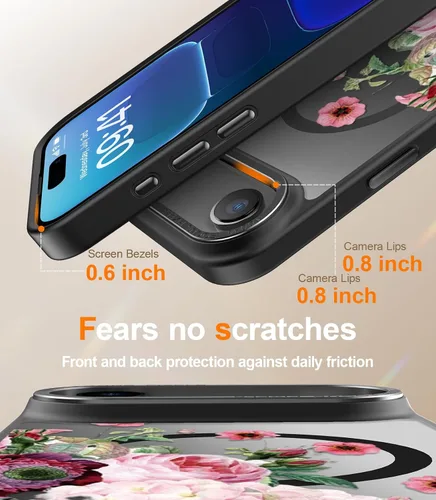Miniatura 239 de Goodon para iPhone 15 Pro Max con protector de pantalla de privacidad, compatible con Magsafe, funda translúcida mate a prueba de golpes - Linda