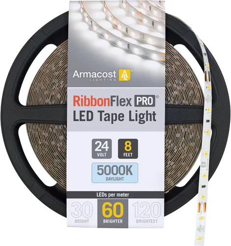 Miniatura 33 de Armacost Lighting RibbonFlex Pro 136230 - Tira de luces LED blancas de 24 V, 120 LED/m, 2700K, 16.4 pies