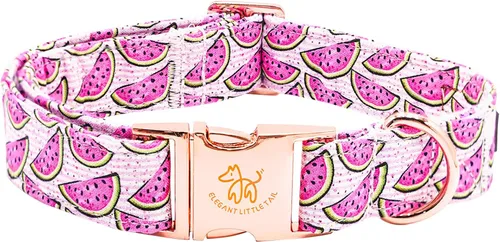 Miniatura 34 de Elegant little tail Collar para perro de Pascua, collar de perro con estampado de huevos de conejo, collar para mascotas, collar rosa para perros