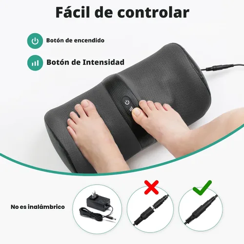 Miniatura 6 de Medcursor - Masajeador de pies Shiatsu con calor Masajeador de pies y pantorrillas con rodillo de masaje, masaje profundo para fascitis plantar