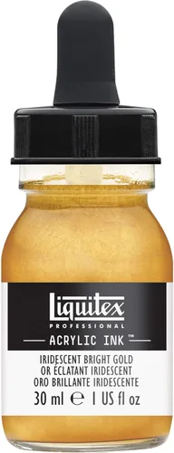 Miniatura 26 de Liquitex - Pintura acrílica profesional INK! Jarro de 1 onza, color blanco de titanio Bronce Rico Iridiscente