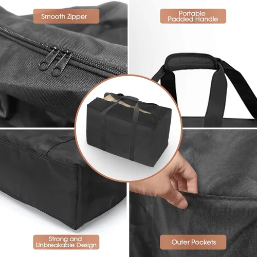 Miniatura 4 de Bolsa de almacenamiento para bloques gigantes de juegos de torre de caída, funda de transporte para bolsa de repuesto de madera casera grande