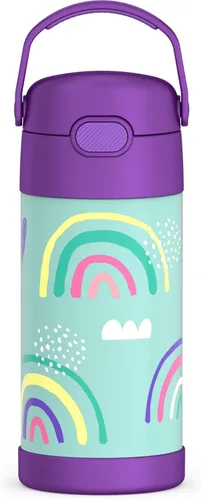 Miniatura 46 de THERMOS FUNTAINER - Botella de acero inoxidable con aislamiento al vacío y sorbete, capacidad de 12 onzas, para niños, azul Azul marino