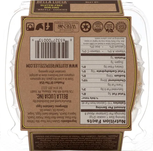Miniatura 9 de Bella Lucia Pizzelas sin gluten, anís, 6 onzas