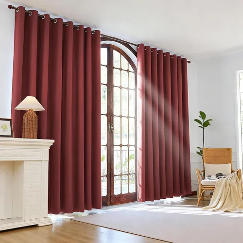 Miniatura 7 de Cortinas de oscurecimiento de habitación de 45 pulgadas de largo para dormitorio y sala de estar, cortinas térmicas aislantes con ojales
