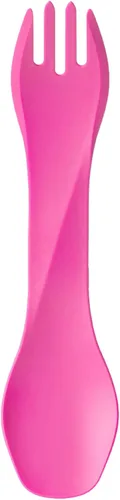 humangear GoBites Uno | Utensilios de viaje y campamento | Utensilios de comedor portátiles y convertibles | Tenedor multifuncional, rosa Rosado