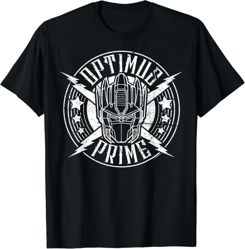 Transformers Optimus Prime - Camiseta vintage con logotipo de Rock Lightning, Negro -