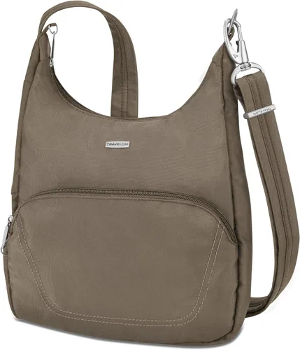 Miniatura 18 de Travelon Bolsa bandolera clásica antirrobo esencial, color negro
