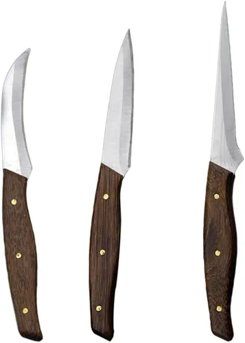 Hemoton Juego de cuchillos para tallar frutas, 3 piezas, herramientas de cocina profesionales para decoración de frutas y verduras, cortador de