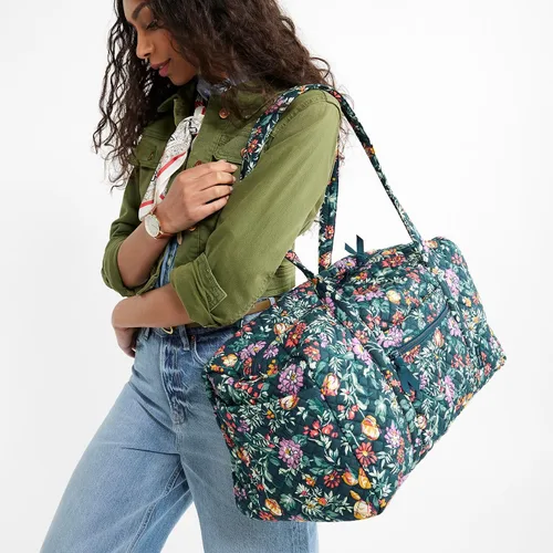 Miniatura 10 de Vera Bradley Bolsa de viaje mediana de algodón para mujer
