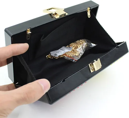 Miniatura 8 de YYW Love Acrylic Clutch, Acrylic Box Evening Clutch Bag Purse Handbag for Women Wedding Party Cocktail Handbag