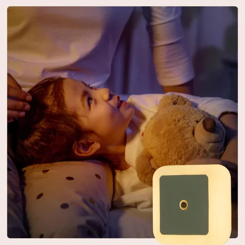 Miniatura 8 de Othmro Paquete de 4 luces nocturnas enchufables, sensor LED cálido automático del atardecer al amanecer, lámpara de mesita de noche pequeña