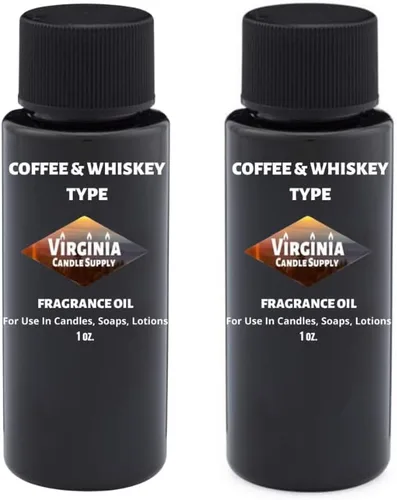 Aceite de fragancia tipo café y whisky (nuestra versión de la marca) (botella de 2 onzas) para fabricación de velas, fabricación de jabón,