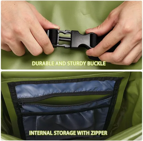 Miniatura 4 de Blueshyhall Mochila seca impermeable para acampar de viaje al aire libre, 30L Verde, Viajes