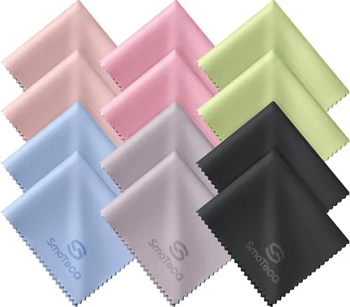 Miniatura 8 de SmoTecQ Paquete de 32 paños de limpieza de lentes de microfibra, ultra suaves, sin arañazos para lentes, pantallas y lentes de cámara, negro + gris