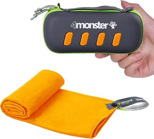 Miniatura 16 de 4Monster Toalla de camping súper absorbente, toalla de microfibra de secado rápido, ultra compacta y suave, toalla de viaje ligera para mochileros