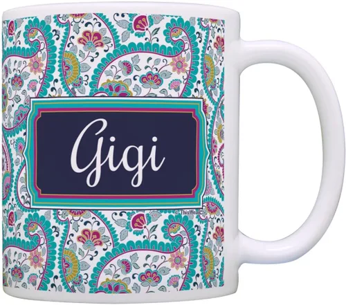 ThisWear Gigi - Taza de café de cerámica de 11 onzas con asa para el Día de la Madre