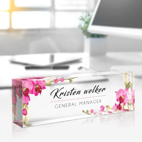 Miniatura 2 de Gowelly Placa de nombre de escritorio personalizada, placa de nombre personalizada para escritorio, regalos de Navidad personalizados para Diseño 29