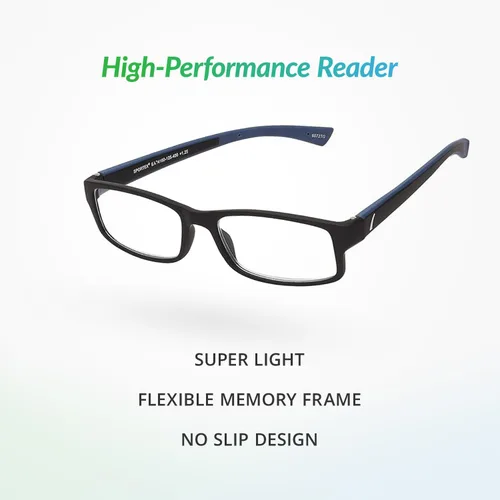 Miniatura 4 de SPORTEX SAV Men's Ar4160 Reading Glasses - Flexible, Durable, Ultra-Lightweight, High-Performance Readers For Men Gris